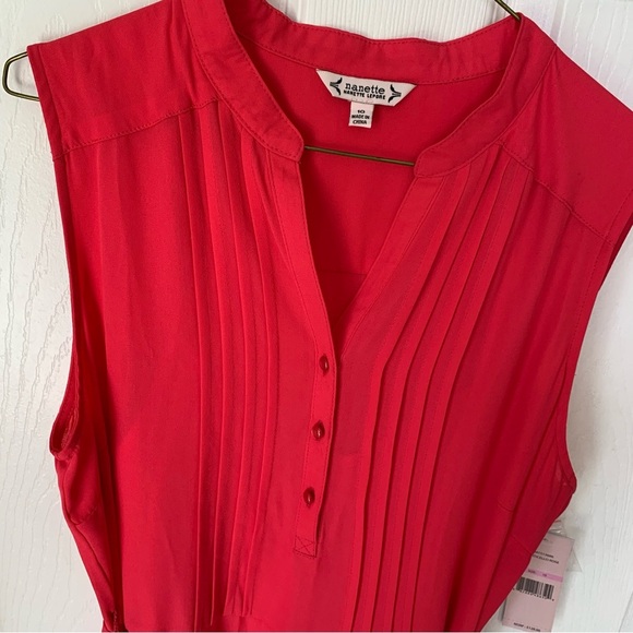 Nanette Lepore Monticello Rose Silky Midi Sleeveless Dress NWT Size - 10 - Picture 3 of 8